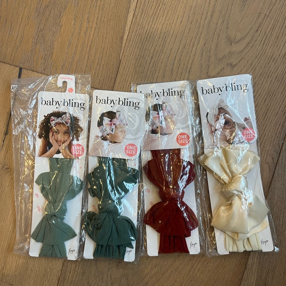 NWT Baby Bling Bow Headbands Set